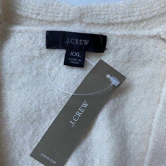 J Crew Stretch Wool V Neck Tunic Cream - Picture 5 of 11